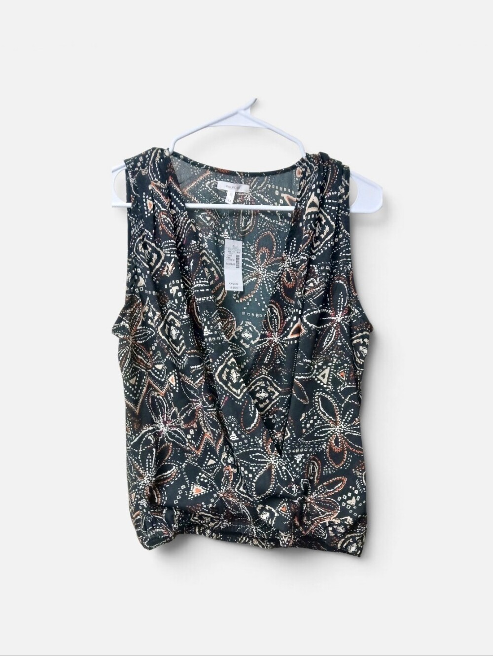 Maurices Black Floral-Print V-Neck Camisole